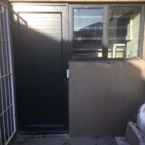 Charcoal Slatted Door